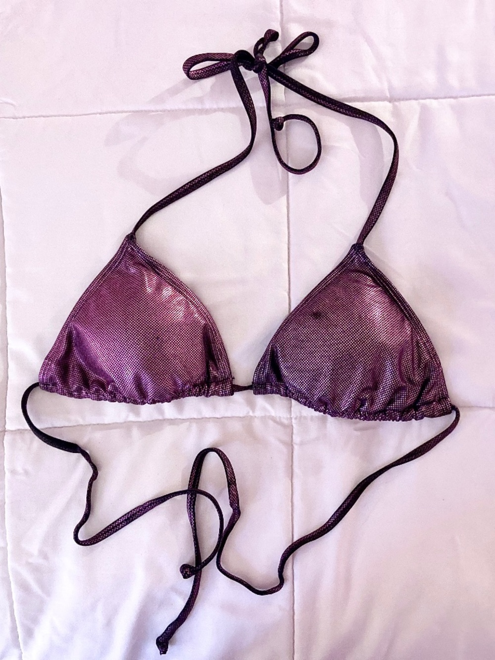 Bimbocore Bikini Rave Triangle String Top Disco-Inspired Festival Womens Medium